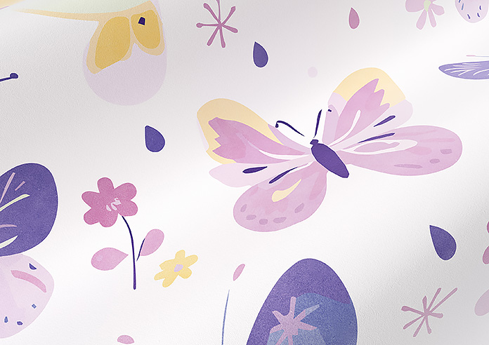 Butterfly Garden, Enchanting Purples - Roman Blind - Image 4